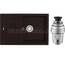 Комплект Мойка Longran Amanda AMG780.500 - 93 marone + Измельчитель Zorg Inox D ZR-56 D