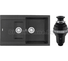 Комплект Мойка Longran Amanda AMG780.500 15 - 40 lava + Измельчитель Bone Crusher BC 1000-AS