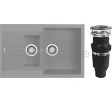 Комплект Мойка Longran Amanda AMG780.500 15 - 49 croma + Измельчитель Bone Crusher BC 610-AS