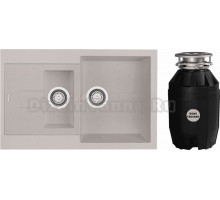 Комплект Мойка Longran Amanda AMG780.500 15 - 58 sabbia + Измельчитель Bone Crusher BC 810-AS