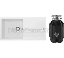 Комплект Мойка Longran Amanda AMG990.500 - 07 alpina + Измельчитель Bone Crusher BC 910-AS