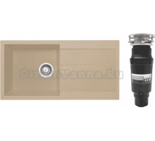 Комплект Мойка Longran Amanda AMG990.500 - 08 colorado + Измельчитель Bone Crusher BC 910-SL-Slim Line