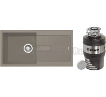 Комплект Мойка Longran Amanda AMG990.500 - 54 truffle + Измельчитель Bort Alligator Mega