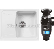 Комплект Мойка Longran Classic CLS615.500 - 07 alpina + Измельчитель Bort Master Eco 91275752