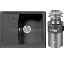 Комплект Мойка Longran Classic CLS615.500 - 40 lava + Измельчитель Bort Titan 4000 Control