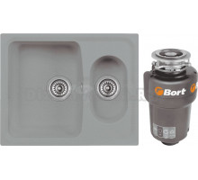 Комплект Мойка Longran Classic CLS615.500 15 - 49 croma + Измельчитель Bort Titan Max Power FullControl