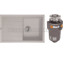 Комплект Мойка Longran Classic CLS780.500 - 58 sabbia + Измельчитель Bort Titan Max Power