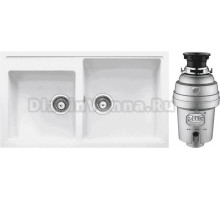 Комплект Мойка Longran Classic CLS860.500 20 - 07 alpina + Измельчитель Zorg Inox D ZR-56 D
