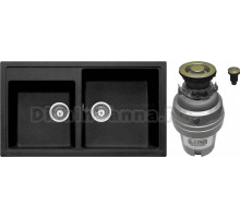 Комплект Мойка Longran Classic CLS860.500 20 - 10 onyx + Измельчитель Zorg ZR-75 D BRONZE