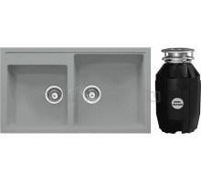 Комплект Мойка Longran Classic CLS860.500 20 - 49 croma + Измельчитель Bone Crusher BC 810-AS