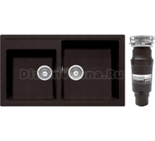 Комплект Мойка Longran Classic CLS860.500 20 - 93 marone + Измельчитель Bone Crusher BC 910-SL-Slim Line