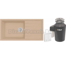 Комплект Мойка Longran Classic CLS914.457 - 08 colorado + Измельчитель Bort Alligator Green