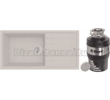 Комплект Мойка Longran Classic CLS914.457 - 38 terra + Измельчитель Bort Alligator Mega