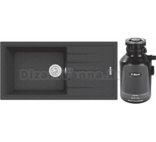 Комплект Мойка Longran Classic CLS914.457 - 40 lava + Измельчитель Bort Alligator Plus