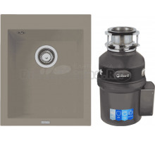 Комплект Мойка Longran Cube CUG410.500 - 54 truffle + Измельчитель Bort Titan Extra