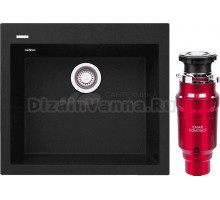 Комплект Мойка Longran Cube CUG560.500 - 10 onyx + Измельчитель Emar ATC-WZB390A Compact