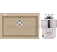 Комплект Мойка Longran Cube CUG760.500 - 08 colorado + Измельчитель Status Premium 350