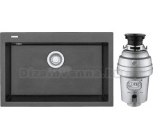 Комплект Мойка Longran Cube CUG760.500 - 40 lava + Измельчитель Zorg Inox D ZR-38 D