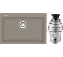 Комплект Мойка Longran Cube CUG760.500 - 54 truffle + Измельчитель Zorg Inox D ZR-75 D