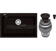 Комплект Мойка Longran Cube CUG760.500 - 93 marone + Измельчитель Zorg ZR-75 D GRAFIT