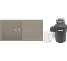 Комплект Мойка Longran Enigma ENG1000.500 - 54 truffle + Измельчитель Bort Alligator Green