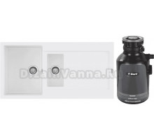 Комплект Мойка Longran Enigma ENG1000.500 15 - 07 alpina + Измельчитель Bort Alligator Plus