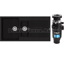 Комплект Мойка Longran Enigma ENG1000.500 15 - 10 onyx + Измельчитель Bort Master Eco 91275752