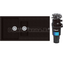 Комплект Мойка Longran Enigma ENG1000.500 15 - 93 marone + Измельчитель Bort Titan 7000