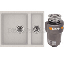 Комплект Мойка Longran Enigma ENG555.460 15 - 38 terra + Измельчитель Bort Titan Max Power FullControl