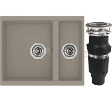 Комплект Мойка Longran Enigma ENG555.460 15 - 54 truffle + Измельчитель Bone Crusher BC 610-AS