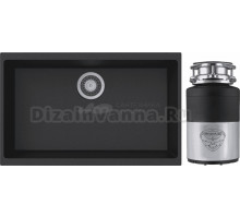 Комплект Мойка Longran Enigma ENG780.460 - 10 onyx + Измельчитель Status Premium 100