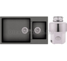 Комплект Мойка Longran Enigma ENG860.500 15 - 10 onyx + Измельчитель Status Premium 350