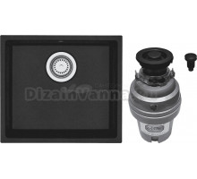Комплект Мойка Longran Geos GES457.406 - 10 onyx + Измельчитель Zorg ZR-75 D GRAFIT