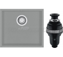 Комплект Мойка Longran Geos GES457.406 - 49 croma + Измельчитель Bone Crusher BC 1000-AS