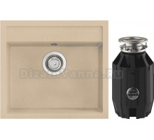 Комплект Мойка Longran Geos GES560.510 - 08 сolorado + Измельчитель Bone Crusher BC 910-AS