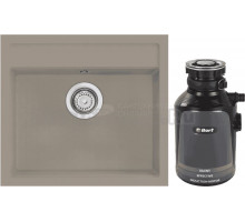 Комплект Мойка Longran Geos GES560.510 - 54 truffle + Измельчитель Bort Alligator Plus