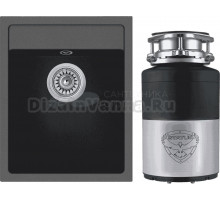 Комплект Мойка Longran Ultra ULS400.500 - 10 onyx + Измельчитель Status Premium 100