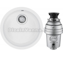 Комплект Мойка Longran Ultra ULS460 - 07 alpina + Измельчитель Zorg Inox D ZR-75 D