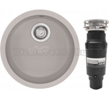 Комплект Мойка Longran Ultra ULS460 - 58 sabbia + Измельчитель Bone Crusher BC 910-SL-Slim Line