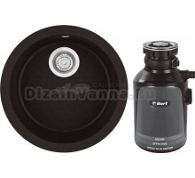 Комплект Мойка Longran Ultra ULS460 - 93 marone + Измельчитель Bort Alligator 93410754