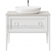 Тумба под раковину без столешницы KERAMA MARAZZI Plaza Classic Neo 100 с органайзером, белая матовая