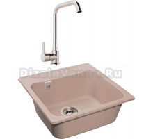 Комплект Мойка GranFest Quarz Z 48 песок + Смеситель MEGA Ege MG-PL10 хром