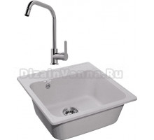 Комплект Мойка GranFest Quarz Z 48 серая + Смеситель MEGA City MG- ZRV104 хром