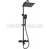 Душевая стойка Wasserkraft Abens 2000 A299.255.130.BM Thermo с термостатом, черная