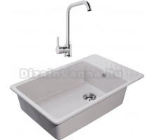 Комплект Мойка GranFest Quarz Z 51 серая + Смеситель MEGA Ege MG-PL10 хром