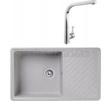 Комплект Мойка GranFest Quarz Z 53 серая + Смеситель MEGA Mega MG-SUN03