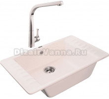 Комплект Мойка GranFest Quarz Z 71 белая + Смеситель MEGA Mega MG-SUN03