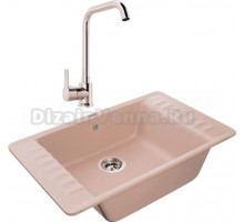 Комплект Мойка GranFest Quarz Z 71 песок + Смеситель MEGA Ege MG-PL10 хром