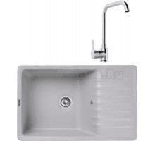 Комплект Мойка GranFest Quarz Z 72 серая + Смеситель MEGA Ege MG-PL10 хром