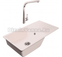 Комплект Мойка GranFest Quarz Z 73 белая + Смеситель MEGA Mega MG-SUN03